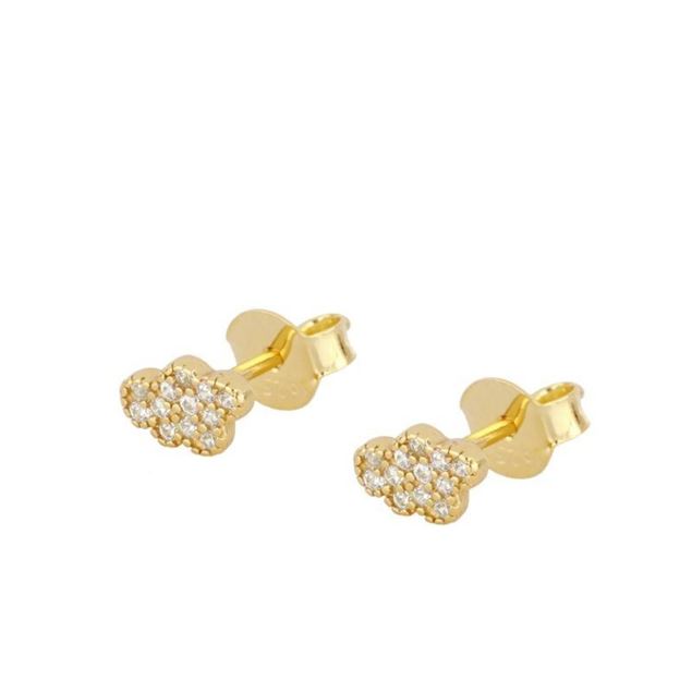 Imagen de Pendientes Mini Cloud Plata Dorada