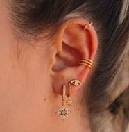 Imagen de Pendientes Mini Horus Plata Dorada