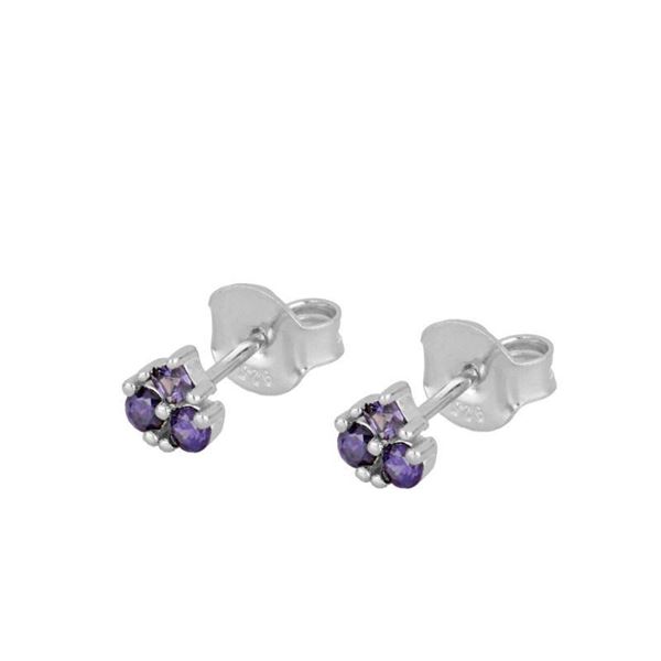 Imagen de Pendientes Mini Erin Lila Plata