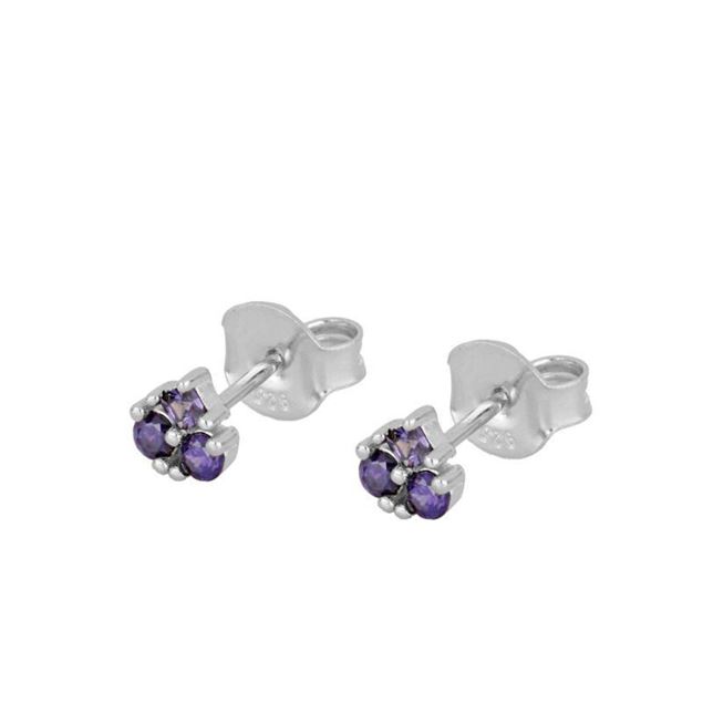 Imagen de Pendientes Mini Erin Lila Plata