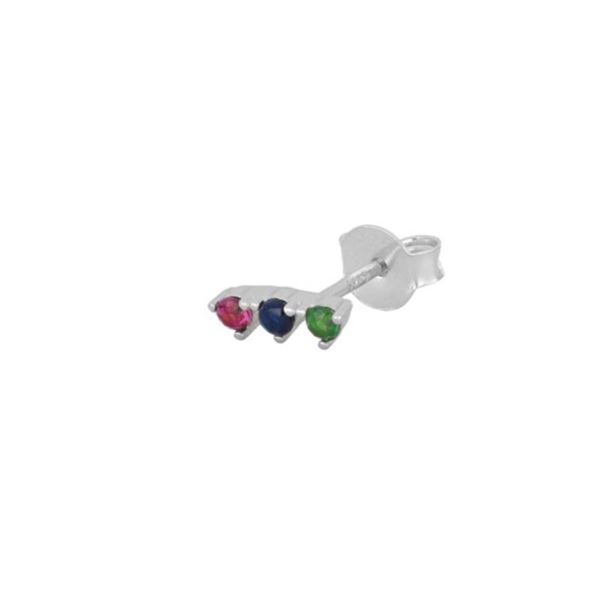 Imagen de Pendiente Mini Amelie Multicolor Plata