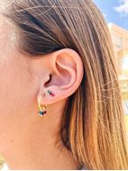 Imagen de Pendiente Mini Amelie Multicolor Plata Dorada