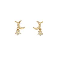 Imagen de Pendiente Mini Munn Plata Dorada