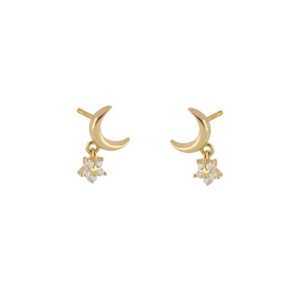 Imagen de Pendiente Mini Munn Plata Dorada