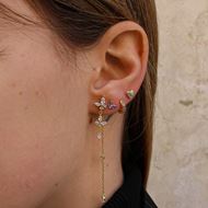 Imagen de Pendiente Mini Corazón Plata Dorada