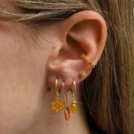 Imagen de Pendiente Mini Trebol Plata Dorada