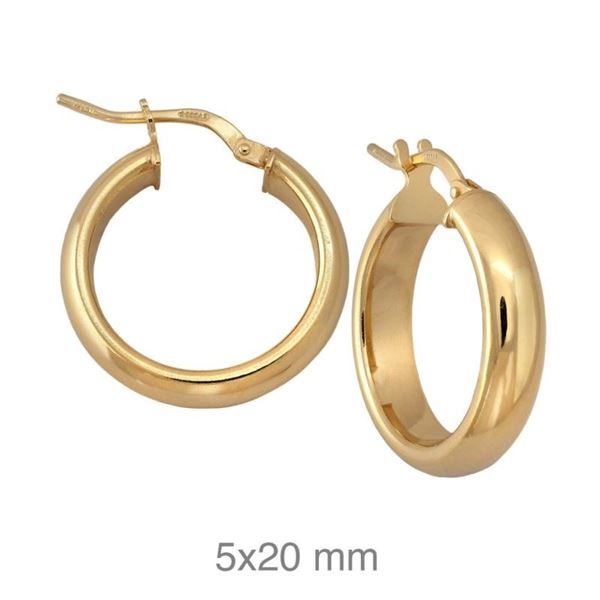 Imagen de Aros Tebas 20mm Plata Dorada