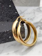 Imagen de Aros Tebas 20mm Plata Dorada