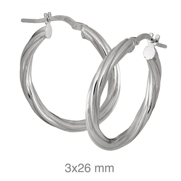 Imagen de Aros Capri 26mm Plata