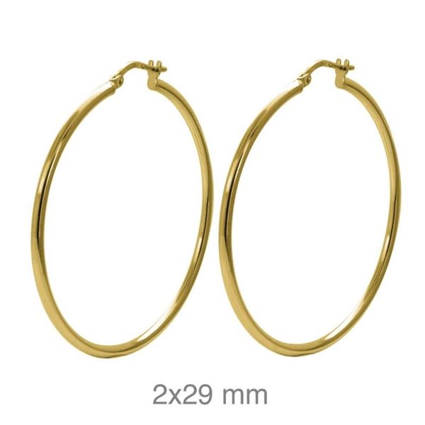 Imagen de Aros Tubo 29mm Plata Dorada