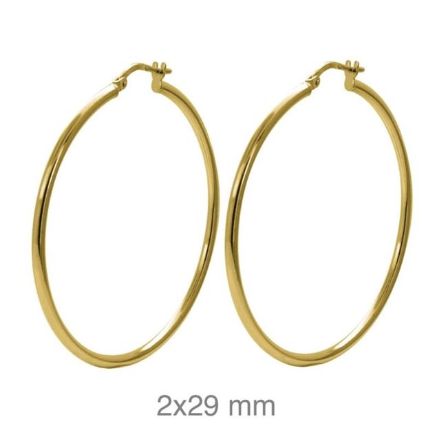 Imagen de Aros Tubo 29mm Plata Dorada