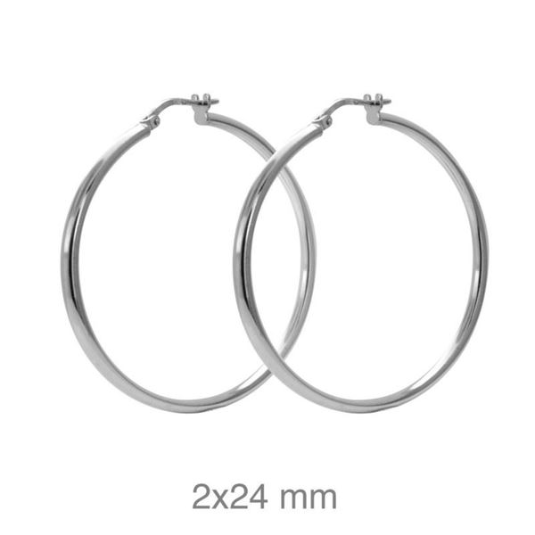 Imagen de Aros Tubo 24mm Plata
