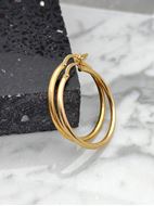 Imagen de Aros Tubo 24mm Plata Dorada