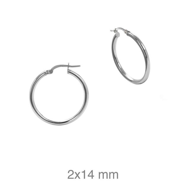 Imagen de Aros Tubo 14mm Plata