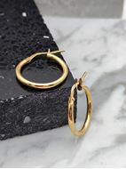 Imagen de Aros Tubo 14mm Plata Dorada