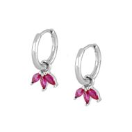 Imagen de Aros Casmir Fucsia Plata