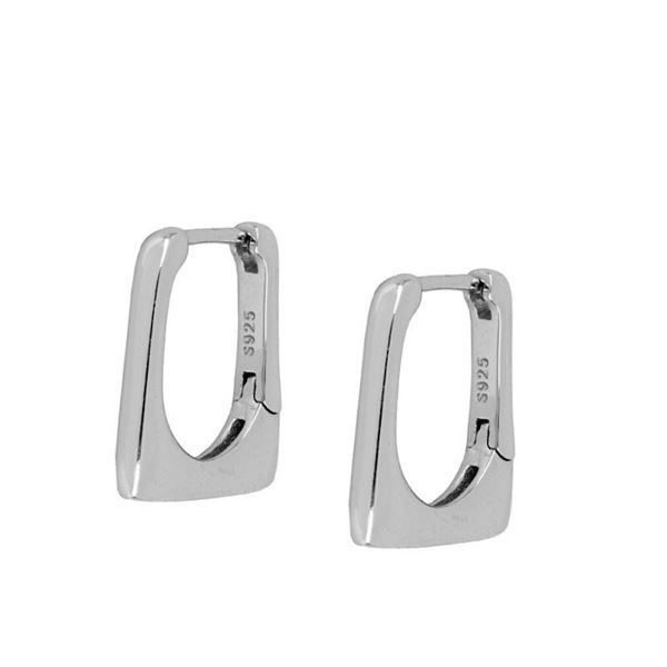 Imagen de Aros Rect Plata