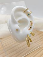 Imagen de Aros Paint 20mm Plata Dorada