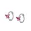 Imagen de Aros Marilia Fucsia Plata