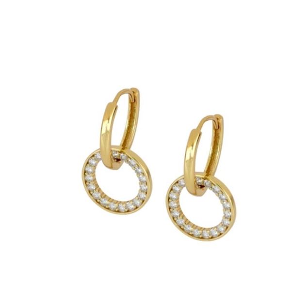 Imagen de Aros Templo Plata Dorada