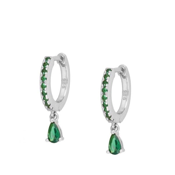 Imagen de Aros Berlín Verde Plata