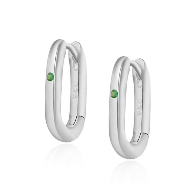 Imagen de Aros Arella Verde Plata