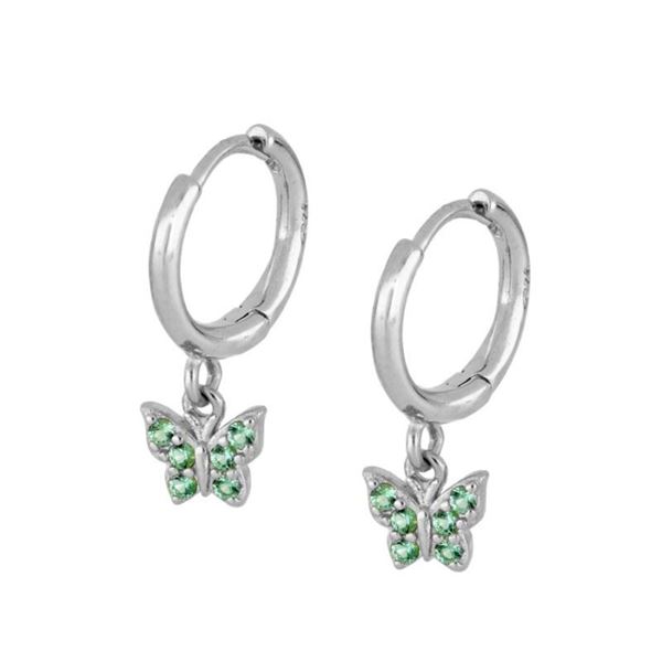 Imagen de Aros Mariposa Green Plata