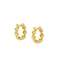 Imagen de Aros Curls Plata Dorada