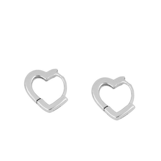 Imagen de Aros Corazón 12mm Plata