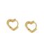 Imagen de Aros Corazón 12mm Plata Dorada