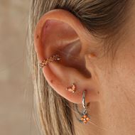 Imagen de Aros Glam Naranja Plata