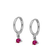 Imagen de Aros Dunia Fucsia Plata
