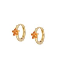 Imagen de Aros Cleo Naranja Plata Dorada