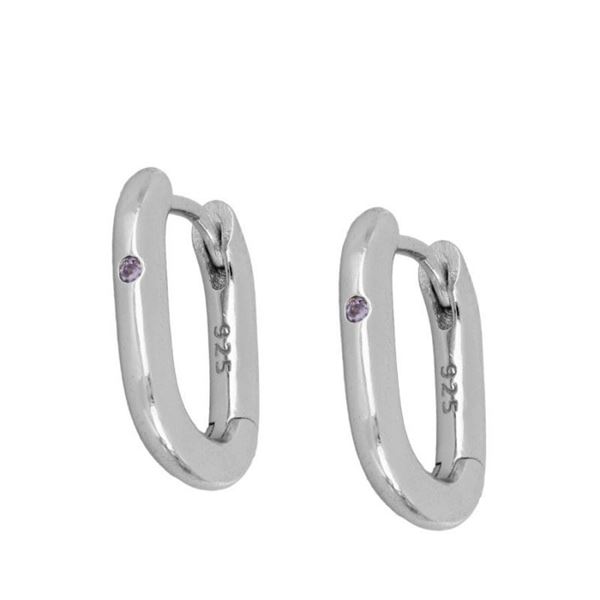 Imagen de Aros Arella Lila Plata