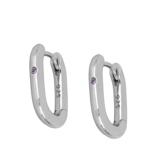 Imagen de Aros Arella Lila Plata