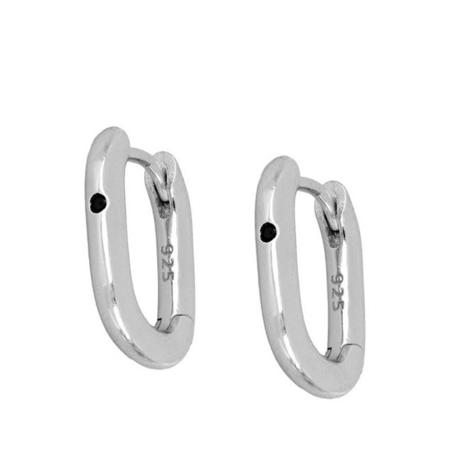 Imagen de Aros Arella Black Plata