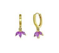 Imagen de Aros Casmir Pink Plata Dorada