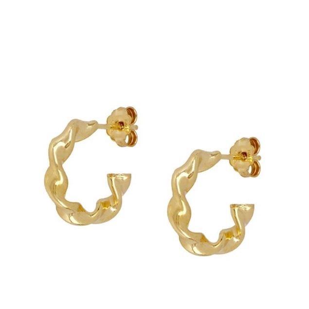 Imagen de Aros Maya Plata Dorada