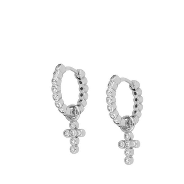 Imagen de Aros Cruz Eda Plata