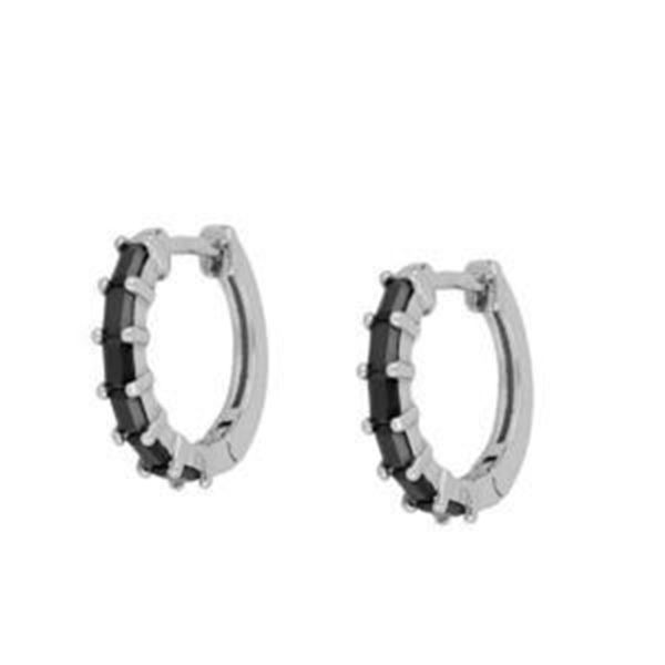 Imagen de Aros Astrid Black Plata