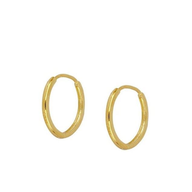 Imagen de Aros Lue 18mm Plata Dorada