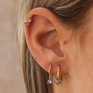 Imagen de Aros Lue 15mm Plata Dorada