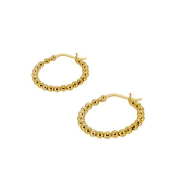 Imagen de Aros Balls Plata Dorada