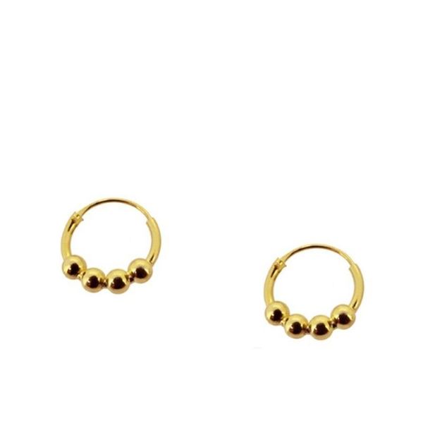 Imagen de Aros Mini Andira Plata Dorada