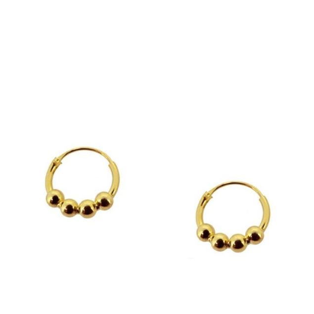 Imagen de Aros Mini Andira Plata Dorada