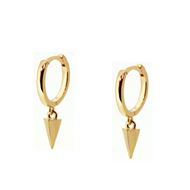 Imagen de Aros Cone Plata Dorada