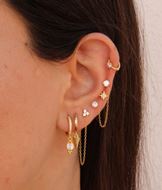 Imagen de Aros Cone Plata Dorada