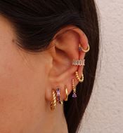 Imagen de Pendientes Ayla Plata Dorada