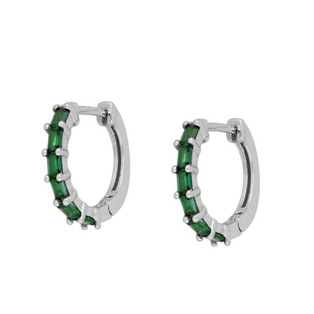Imagen de Aros Astrid Verde Plata