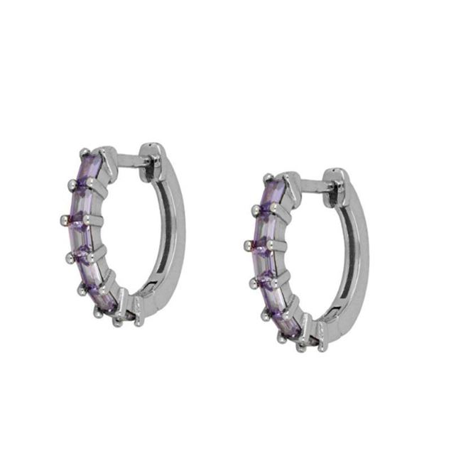 Imagen de Aros Astrid Lila Plata